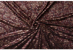 Samt Ripp Laura Hell Aubergine