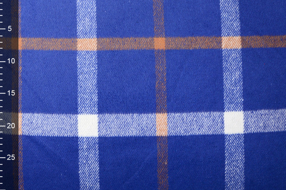 Knitted Woolen fabric Tartan Cobalt Blue