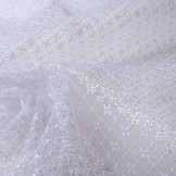 Lurex on Tulle Brilo Flowers Silver