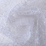 Lurex op Tule Brilo Bloemen Zilver