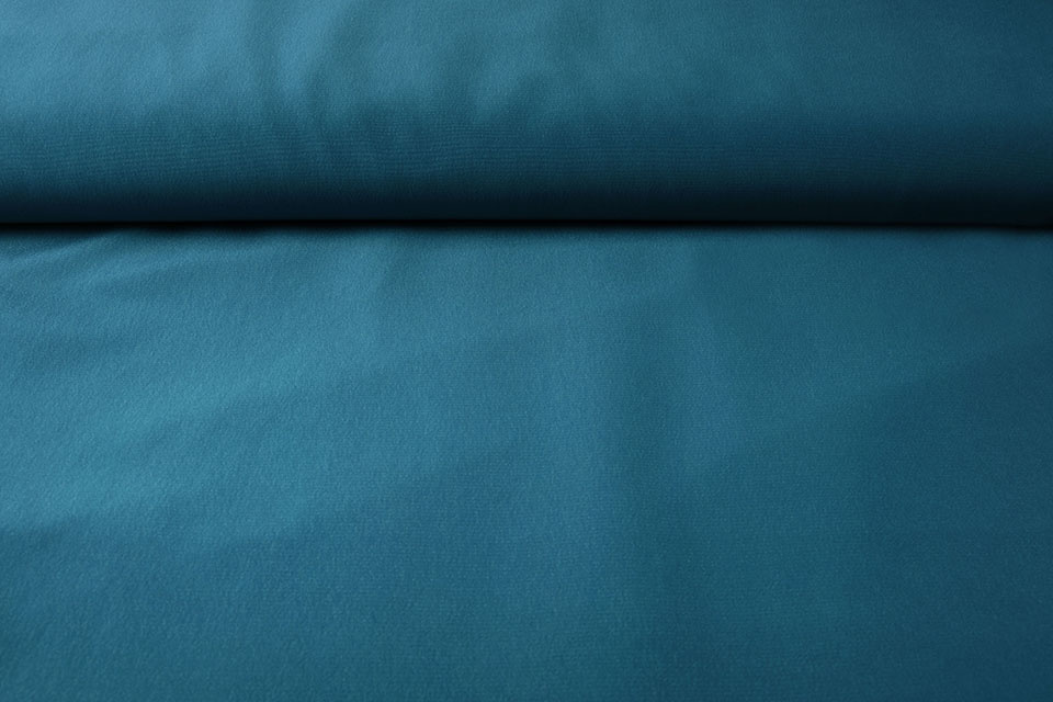 Cupro Stof Donker Aqua