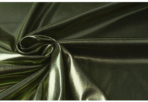 Lamé on Charmeuse Old Green