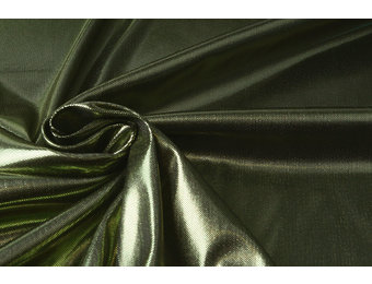 Lamé on Charmeuse Old Green