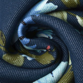 Jogging Alpenfleece Denim Big Flowers Navy Blue