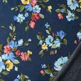 Jogging Alpenfleece Denim Big Flowers Navy Blue