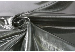 Lamé on Charmeuse Silver