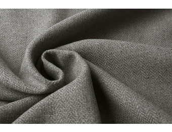 Poly Wolle Fischgrat Grau