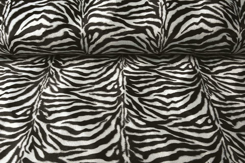 Velboa Zebraprint Klein