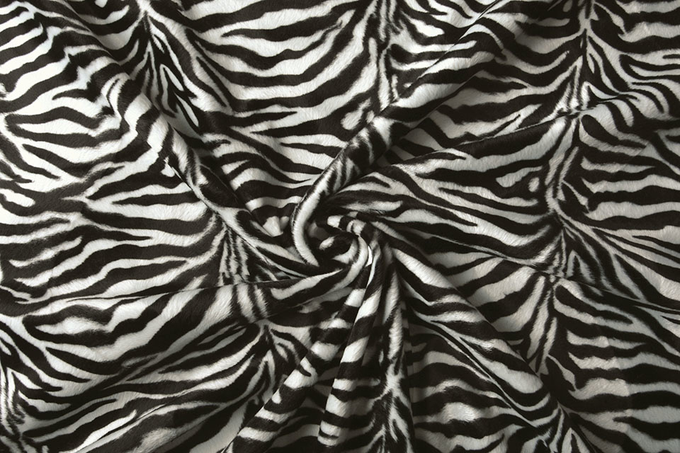 Velboa Zebraprint Klein