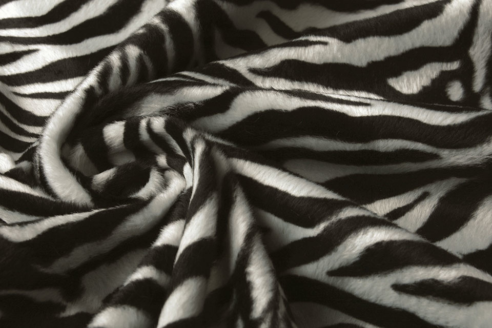 Velboa Zebraprint Klein