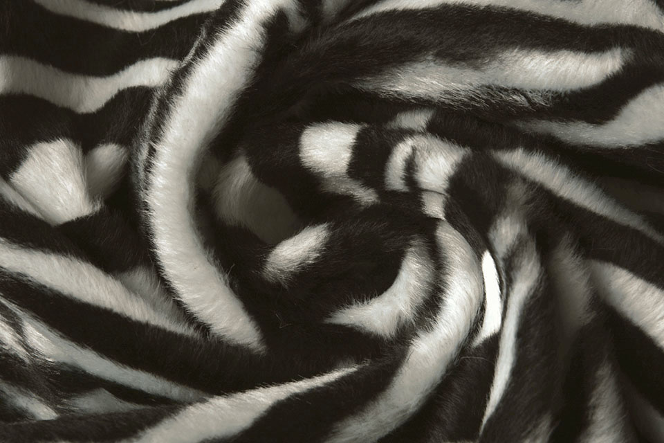 Velboa Zebraprint Klein
