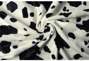 Velboa Kuhdruck Schwarz Off-White