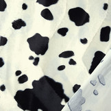 Velboa Koeienprint Zwart Off-White