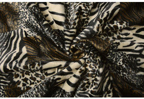 Velboa Patchwork Dierenprint