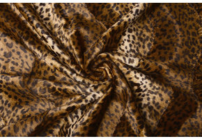 Velboa Donker Panterprint Mokka Bruin