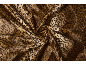 Velboa Dunkel Pantherdruck Mokkabraun