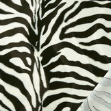 Velboa Zebramotiv Groß Schwarz Off-White