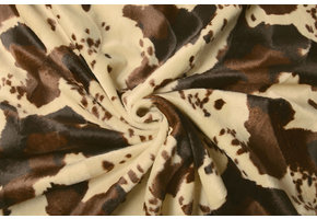 Velboa Indiaanse Paarden Print Bruin