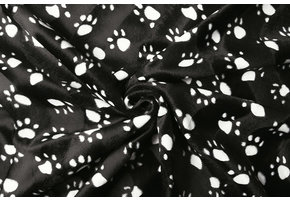 Velboa Dogprint Paws Black