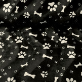 Velboa Dog Paws with Bone Black