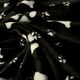 Velboa Dog Paws with Bone Black