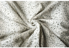 Velboa Sneeuw Panterprint Grijs