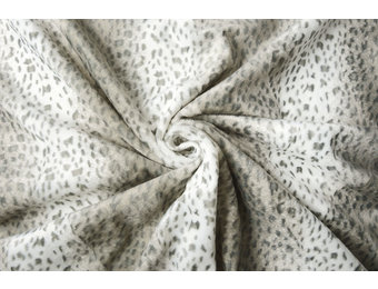 Velboa Schnee Pantherdruck Grau