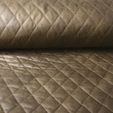 Gesteppter Alcantara Suedine Taupe