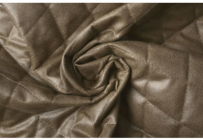 Quilted Alcantara Suede Taupe
