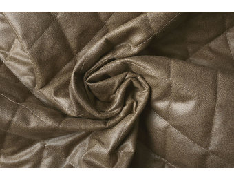 Gesteppter Alcantara Suedine Taupe