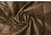 Quilted Alcantara Suede Mocha Brown