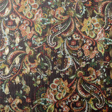 Chiffon Foil Paisley Green