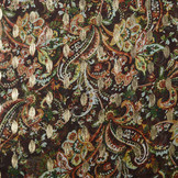 Chiffon Foil Paisley Grün