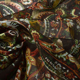 Chiffon Foil Paisley Groen