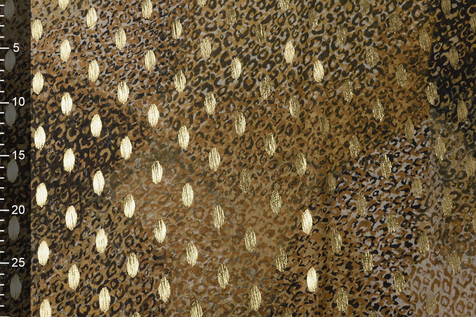 Chiffon Foil  Mini Luipaard Donker Oker