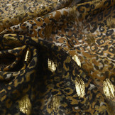 Chiffon Foil  Mini Luipaard Donker Oker