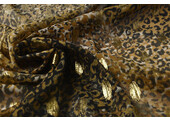Chiffon Foil Mini Leopard Dunkel Ocker