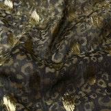 Chiffon Foil Mini Leopard Army Green