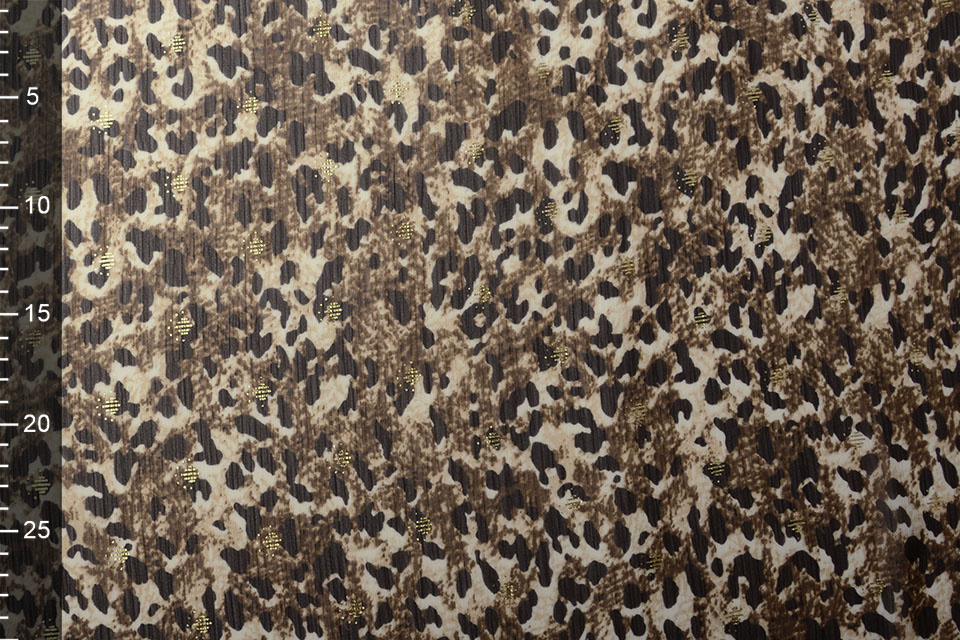 Chiffon Foil Leopard Braun