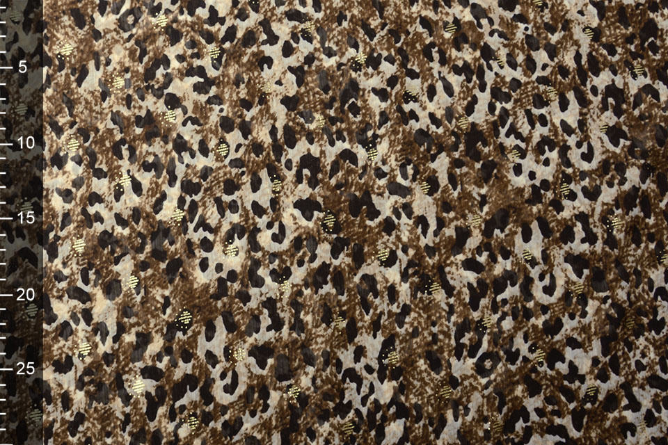 Chiffon Foil Leopard Braun