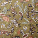 Chiffon Foil Leaves Olive Green