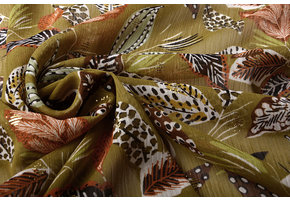 Chiffon Foil Blätter Olivgrün