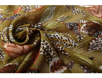 Chiffon Foil Blätter Olivgrün