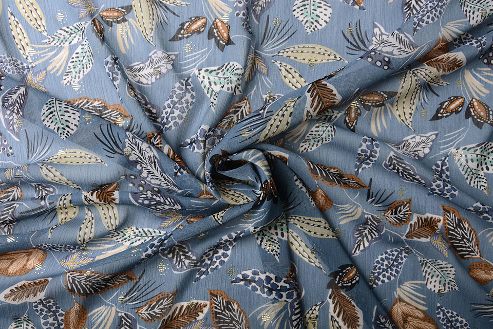 Chiffon Foil Bladeren Jeans