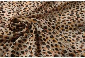 Chiffon Foil Panther Swipes Beige