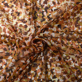 Chiffon Foil Blobs Orange Red