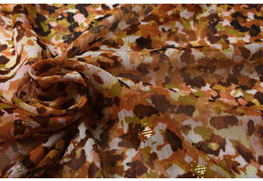 Chiffon Foil Blobs Oranje Rood