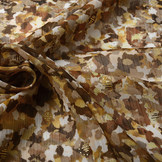 Chiffon Foil Blobs Mokka Bruin