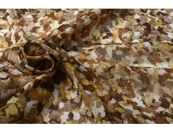 Chiffon Foil Blobs Mokka Braun