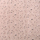 Cotton Jersey Embroidery Flowers Powder Pink